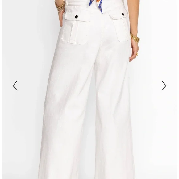 Johnny Was The Braided Wide Leg Jeans White - Picture 3 of 7
